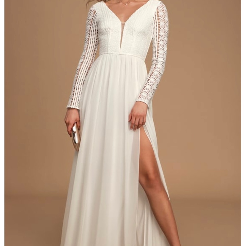Lulus white maxi dress